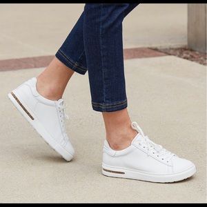 Birkenstock womens Bend white lace up sneakers 39 NEW!